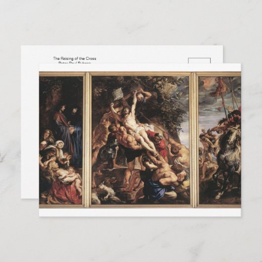 Carte Postale L'élévation de la Croix de Pierre Paul Rubens Post (Devant / Derrière)