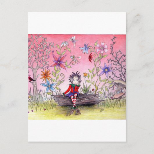 Carte Postale L'elfe pensif (Devant)