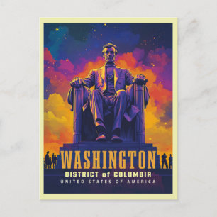 Carte Postale L'emblématique Washington D.C. avec le Lincoln Mem