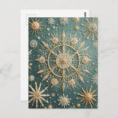 Carte Postale L'Embrace d'or d'hiver : une Serenade de flocon de (Devant / Derrière)