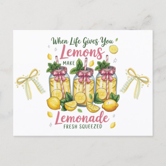 Carte Postale Lemmon Quotes Lemon Juice Watercolor (Devant)