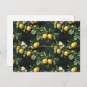 Carte Postale Lemon Tree Motif sans couture (Devant / Derrière)