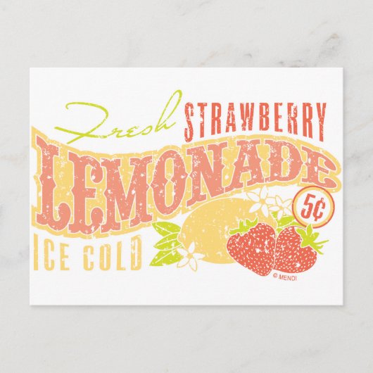Carte Postale Lemonade aux fraises (Devant)