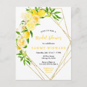 Carte Postale Lemons and Flowers with Foliage Bridal Shower (Devant)