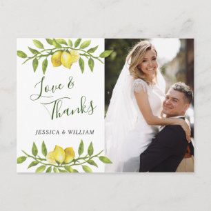 Carte Postale Lemons Blossom Merci photo Mariage