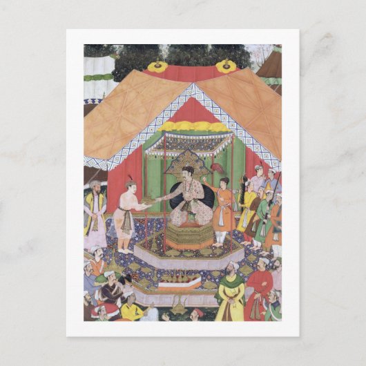 Carte Postale L'empereur Akbar (r.1556-1605) amusé par ses homme (Devant)