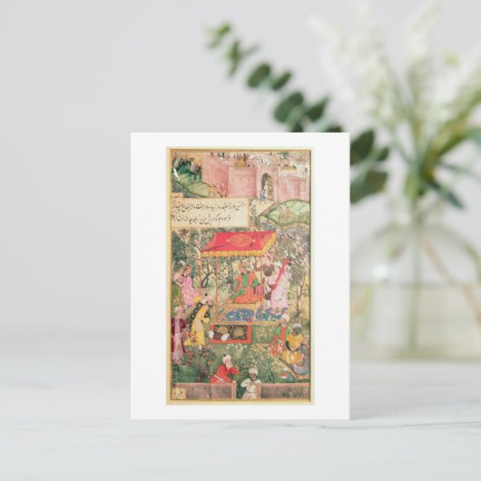 Carte Postale L'empereur du Mogul Babur reçoit les envoyés ouzbe (Debout devant)