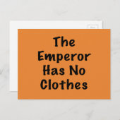 Carte Postale L'Empereur N'A Pas De Vêtements (Devant / Derrière)