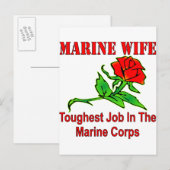 Carte Postale L'Employée La Plus Touche Des Marines De L'USMC (Devant / Derrière)