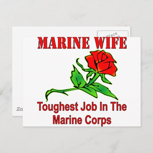 Carte Postale L'Employée La Plus Touche Des Marines De L'USMC (Devant / Derrière)