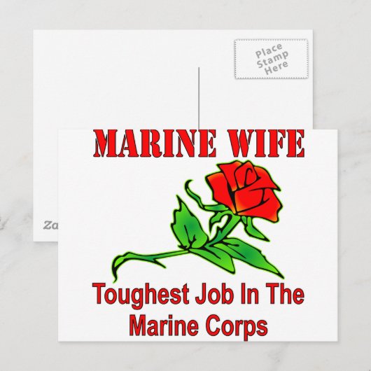 Carte Postale L'Employée La Plus Touche Des Marines De L'USMC (Devant / Derrière)