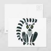Carte Postale Lemur (Devant / Derrière)