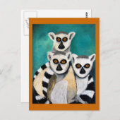 Carte Postale lémuriens (Devant / Derrière)