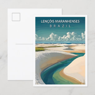Carte Postale Lencois Maranhenses Brésil Travel