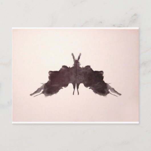 Carte Postale L'encre d'essai de Rorschach éponge la mite de (Devant)