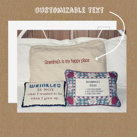 Carte Postale L'endroit de grand-mère personnalisable