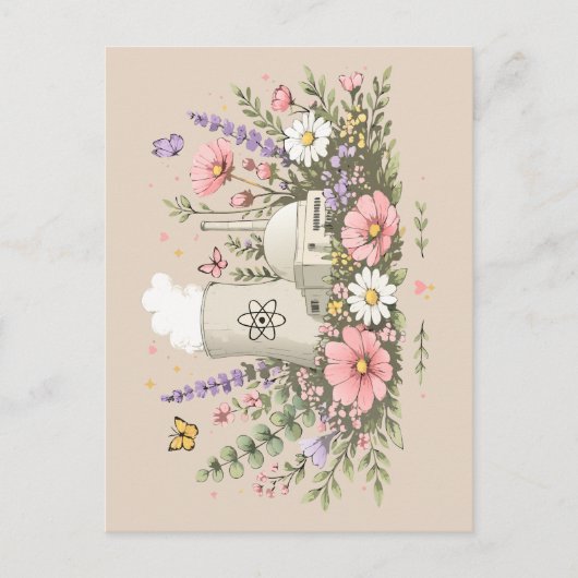 Carte Postale L'énergie Nucléaire Fleurit (Devant)