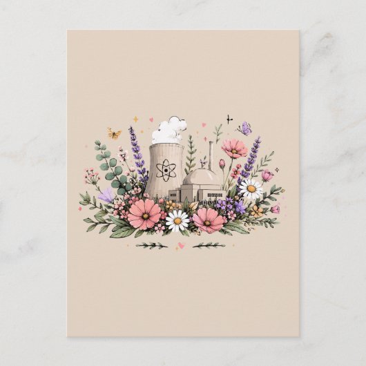 Carte Postale L'énergie Nucléaire Fleurit (Devant)