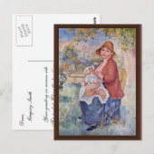 Carte Postale L'Enfant Au Sein (Maternité), (Devant / Derrière)