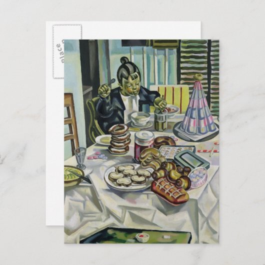 Carte Postale L'enfant aux gâteaux (Devant / Derrière)