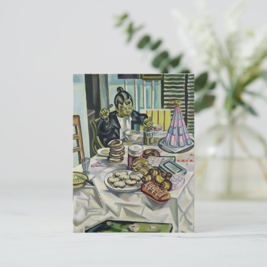 Carte Postale L'enfant aux gâteaux (Debout devant)