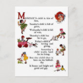 Carte Postale L'enfant de lundi (Devant)