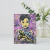 Carte Postale L'enfant et la tortue (Debout devant)