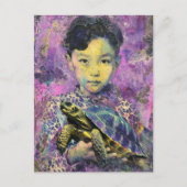 Carte Postale L'enfant et la tortue (Devant)