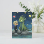Carte Postale L'Enfant et le Dragon (Debout devant)
