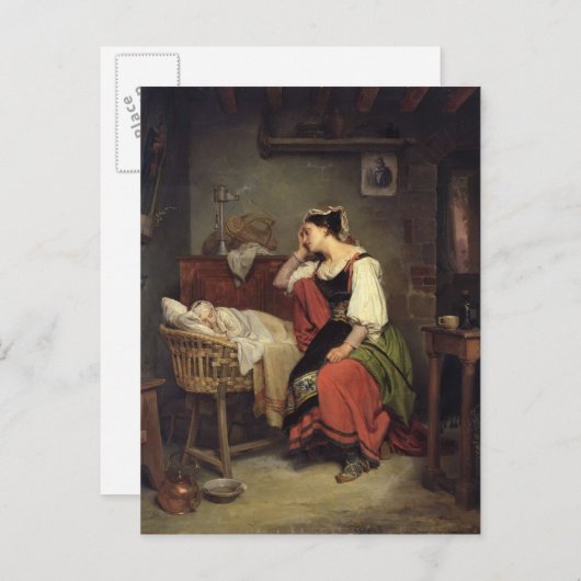 Carte Postale L'enfant malade (Devant / Derrière)