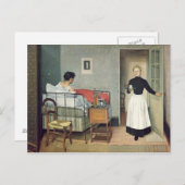 Carte Postale L'enfant malade 1892 (Devant / Derrière)