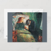 Carte Postale L'enfant malade d'Edvard Munch, montre Sofie à ell (Devant / Derrière)