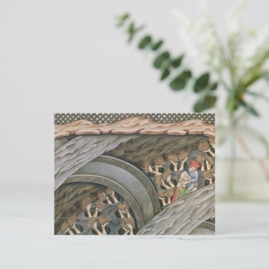 Carte Postale L'enfer de Dante avec un commentaire (Debout devant)