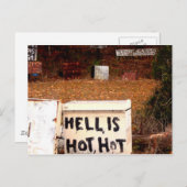 Carte Postale l'enfer est chaud (Devant / Derrière)