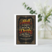 Carte Postale "L'enfer est vide" Shakespeare (Debout devant)