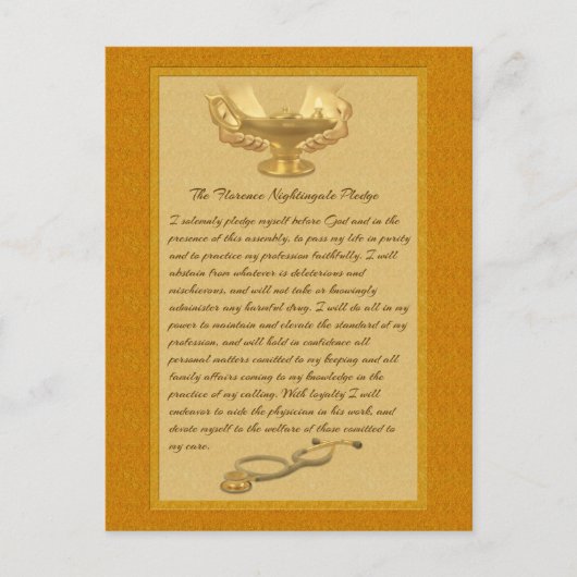 Carte Postale L'engagement de Florence Nightingale (Devant)