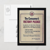 Carte Postale L'engagement victorieux du consommateur (Devant / Derrière)