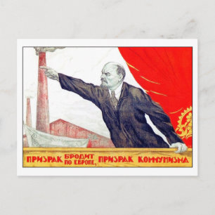 Carte Postale Lénine pointe du doigt l'usine, la propagande sovi