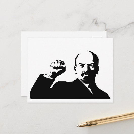 Carte Postale Lénine, URSS, CCCP, Union soviétique, Communisme (Devant/Arrière en situation)