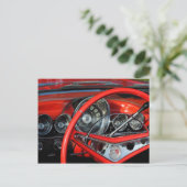 Carte Postale Lenkrad vom Oldtimer (Debout devant)