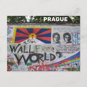 Carte Postale Lennon Wall Prague République tchèque Voyage