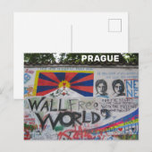 Carte Postale Lennon Wall Prague République tchèque Voyage (Devant / Derrière)