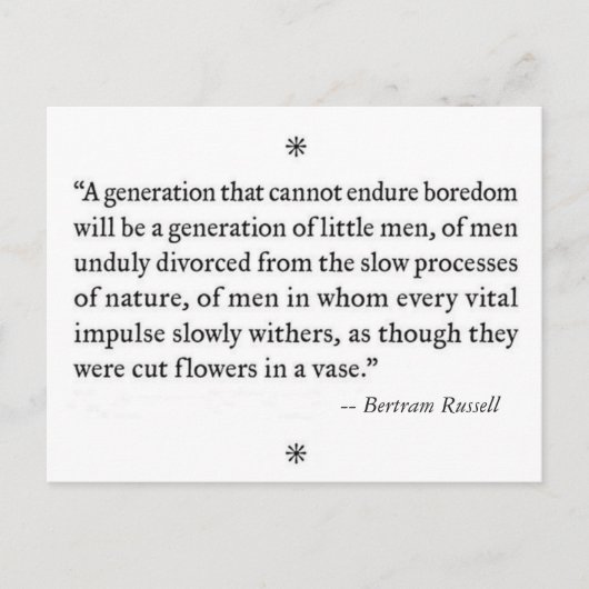 Carte Postale L'ennui et les "petits hommes" (Devant)