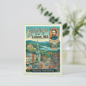 Carte Postale Lenox MA Arrowhead Les Berkshires (Debout devant)