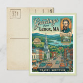 Carte Postale Lenox MA Arrowhead Les Berkshires (Devant / Derrière)