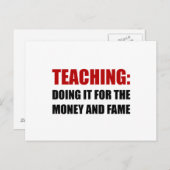 Carte Postale L'enseignement de la gloire de l'argent (Devant / Derrière)