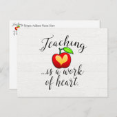 Carte Postale L'enseignement est une oeuvre de reconnaissance de (Devant / Derrière)