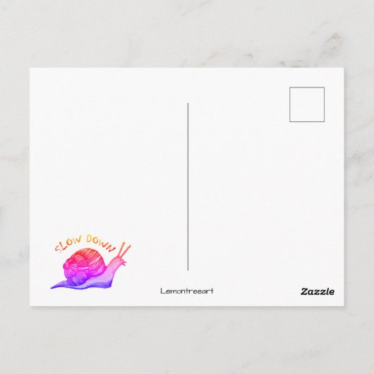 Carte postale lente (Dos)