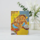 Carte Postale Lentil Rings and Soup mixed media collage  (Debout devant)