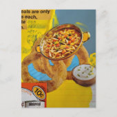 Carte Postale Lentil Rings and Soup mixed media collage  (Devant)
